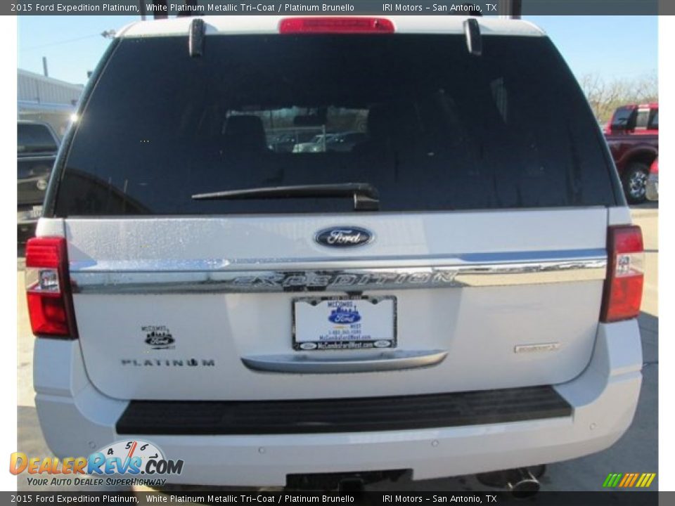 2015 Ford Expedition Platinum White Platinum Metallic Tri-Coat / Platinum Brunello Photo #8