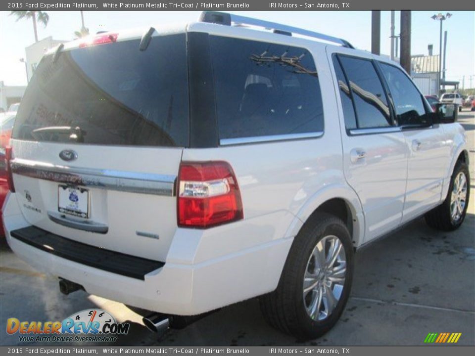 2015 Ford Expedition Platinum White Platinum Metallic Tri-Coat / Platinum Brunello Photo #9