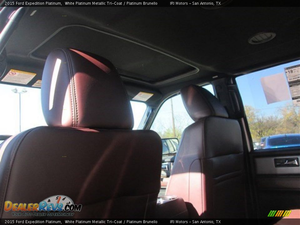 2015 Ford Expedition Platinum White Platinum Metallic Tri-Coat / Platinum Brunello Photo #14