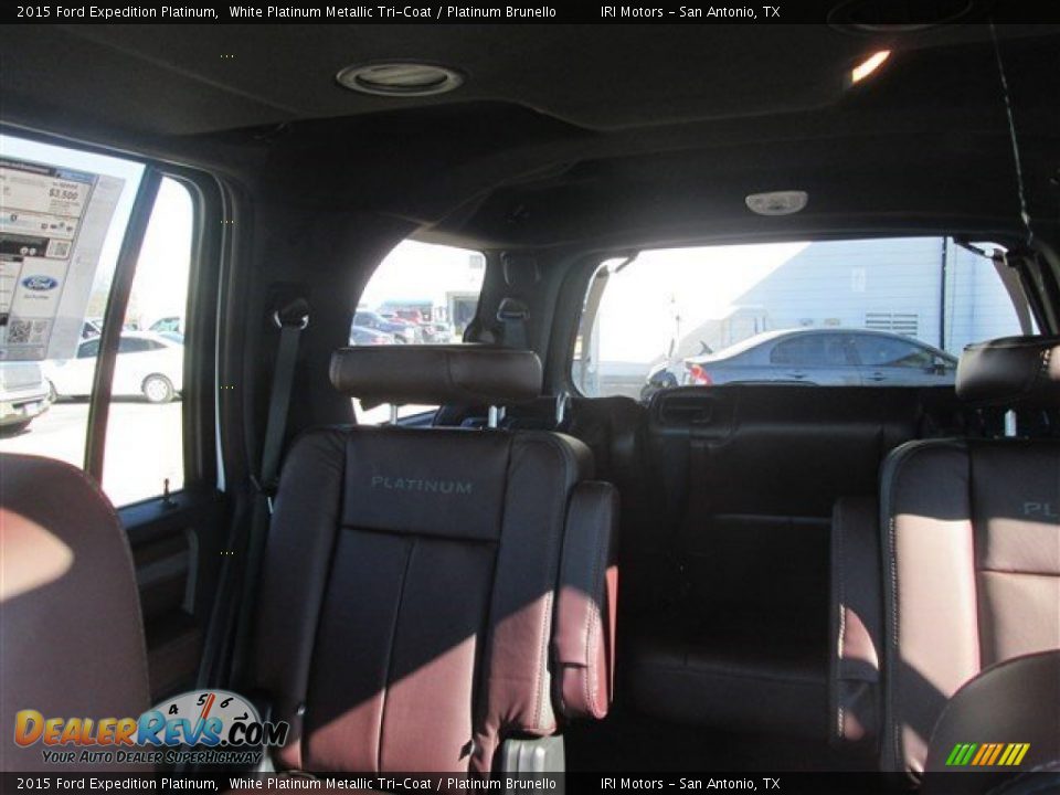 2015 Ford Expedition Platinum White Platinum Metallic Tri-Coat / Platinum Brunello Photo #17