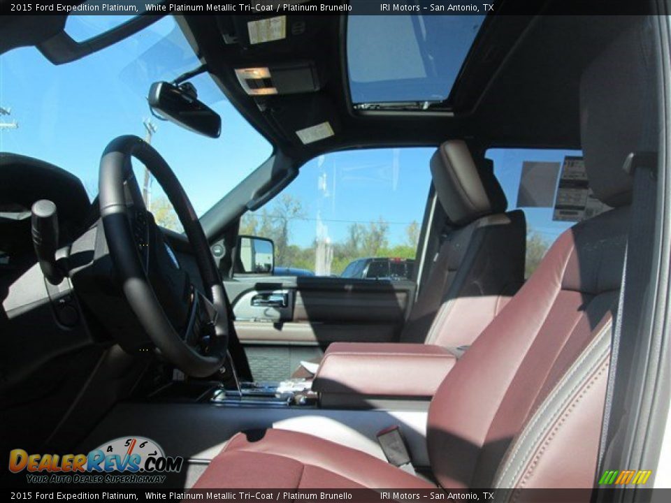 2015 Ford Expedition Platinum White Platinum Metallic Tri-Coat / Platinum Brunello Photo #18