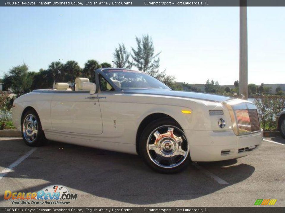 2008 Rolls-Royce Phantom Drophead Coupe English White / Light Creme Photo #26