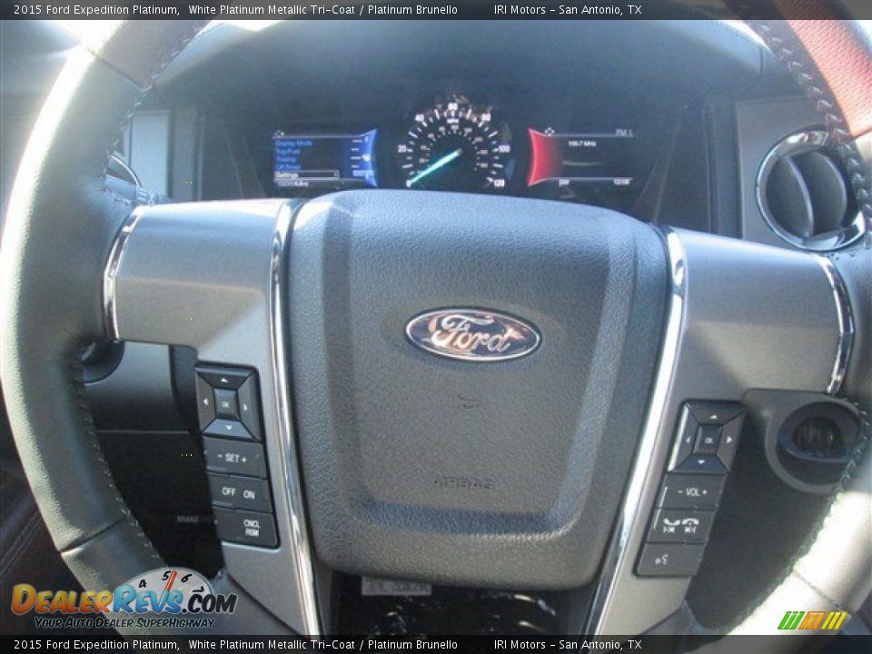 2015 Ford Expedition Platinum White Platinum Metallic Tri-Coat / Platinum Brunello Photo #23