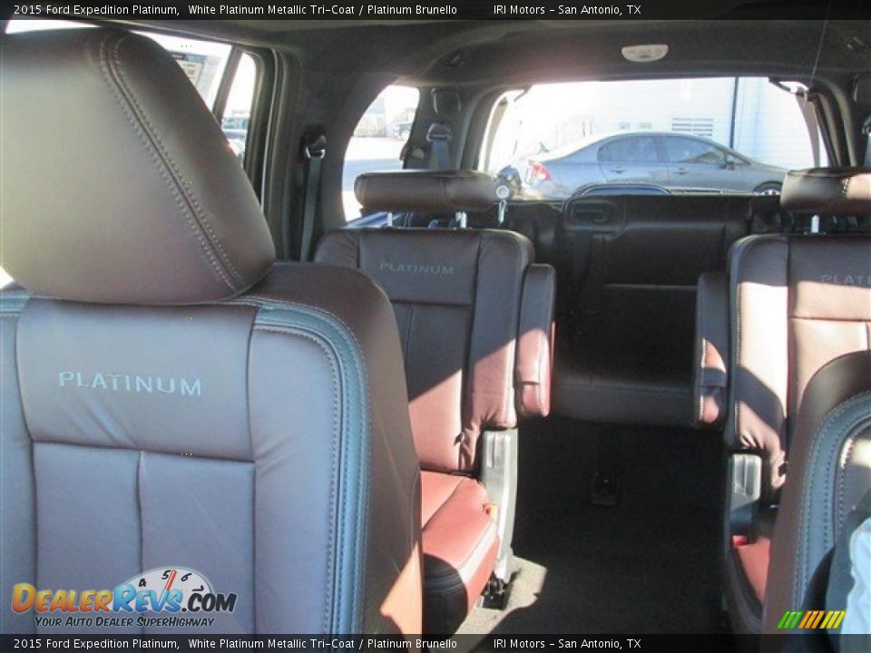 2015 Ford Expedition Platinum White Platinum Metallic Tri-Coat / Platinum Brunello Photo #29