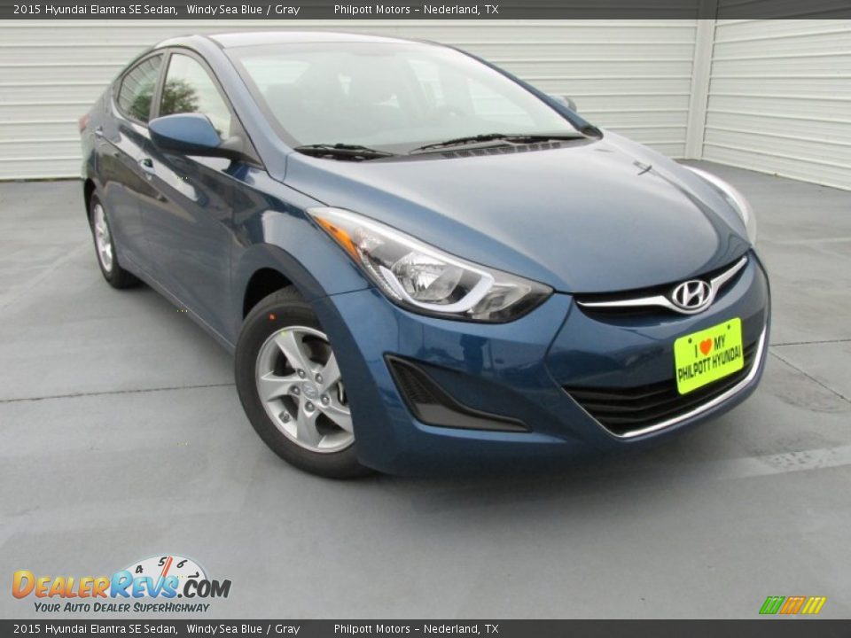 2015 Hyundai Elantra SE Sedan Windy Sea Blue / Gray Photo #2