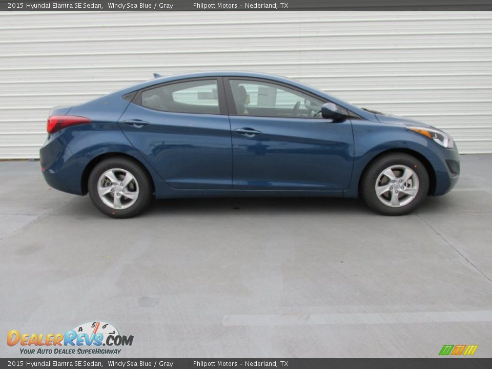 2015 Hyundai Elantra SE Sedan Windy Sea Blue / Gray Photo #3
