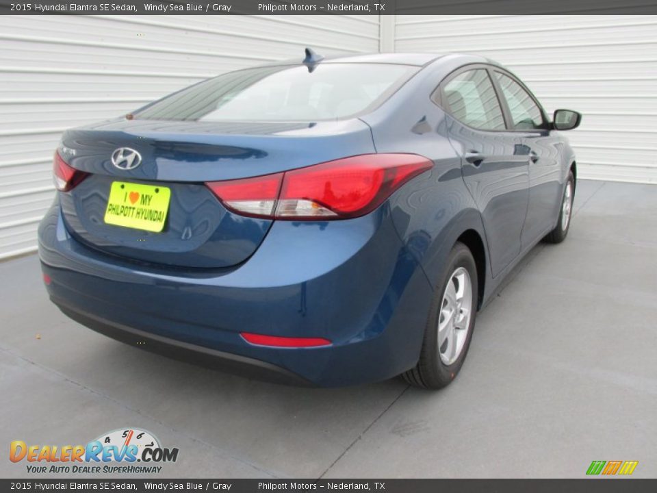 2015 Hyundai Elantra SE Sedan Windy Sea Blue / Gray Photo #4