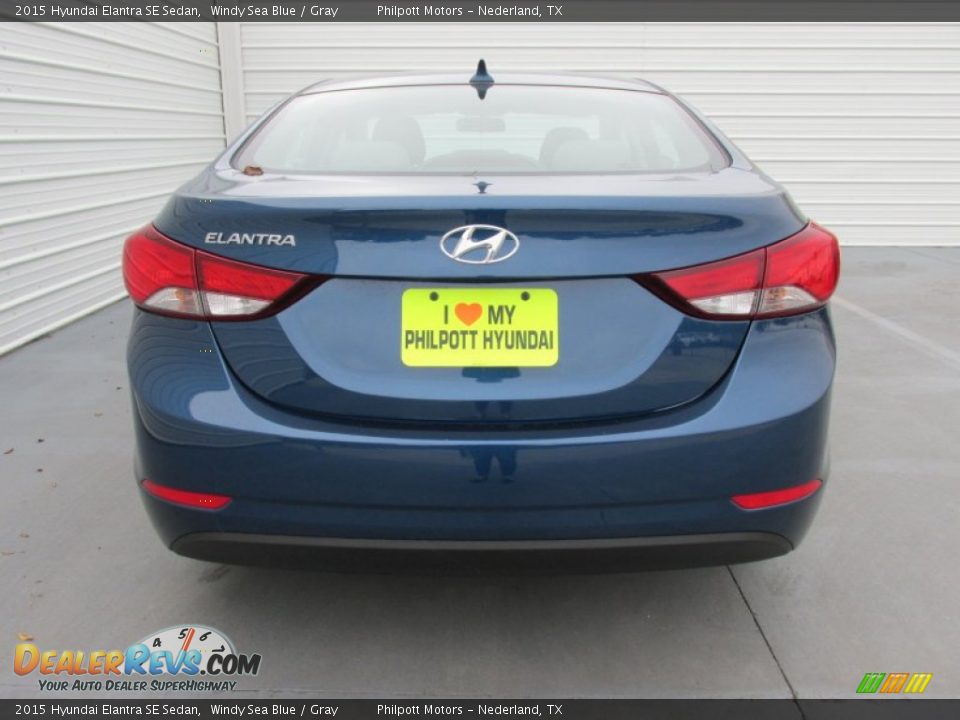 2015 Hyundai Elantra SE Sedan Windy Sea Blue / Gray Photo #5