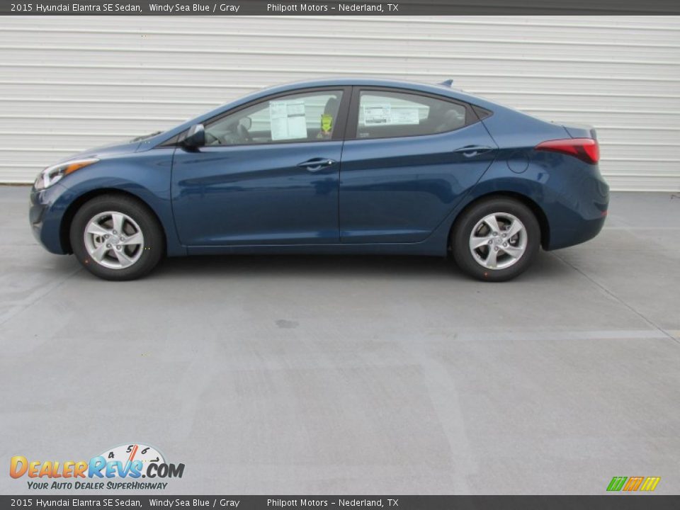 2015 Hyundai Elantra SE Sedan Windy Sea Blue / Gray Photo #6