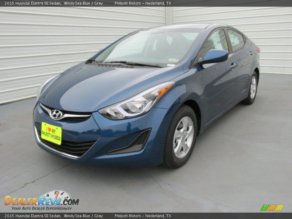 2015 Hyundai Elantra SE Sedan Windy Sea Blue / Gray Photo #7