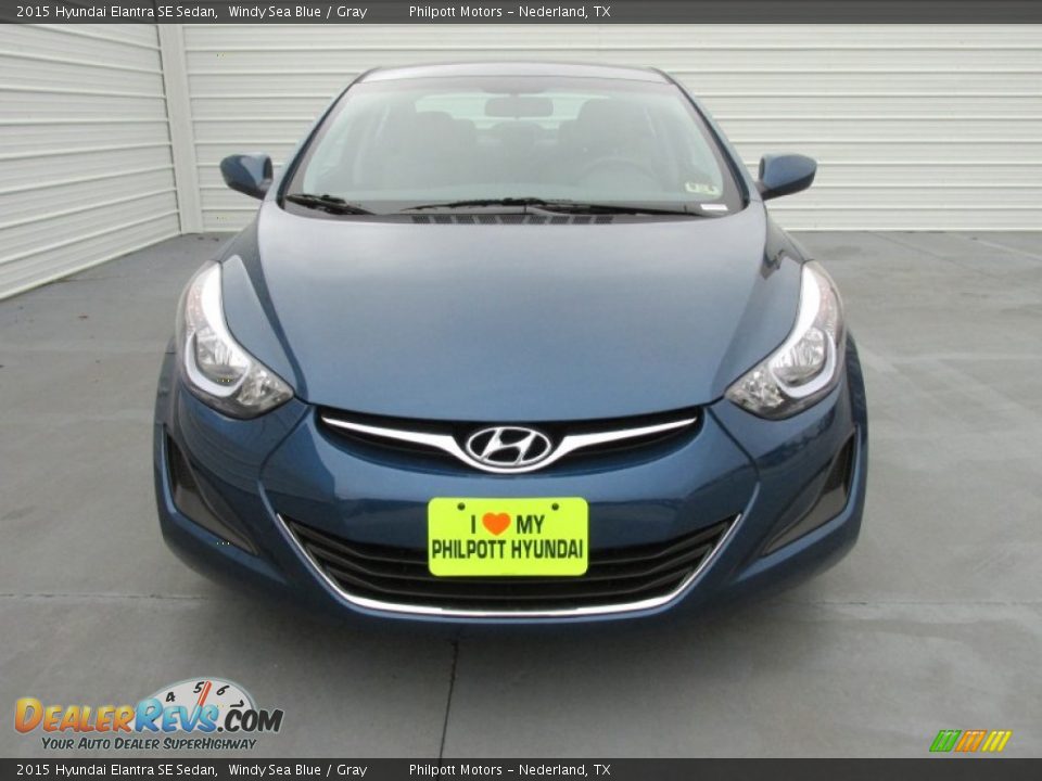 2015 Hyundai Elantra SE Sedan Windy Sea Blue / Gray Photo #8