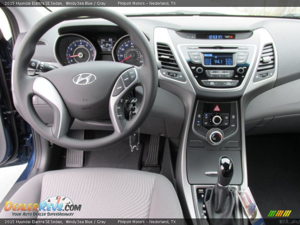 2015 Hyundai Elantra SE Sedan Windy Sea Blue / Gray Photo #24