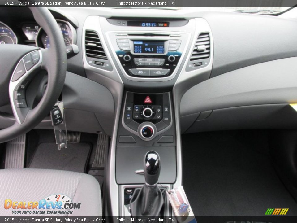 2015 Hyundai Elantra SE Sedan Windy Sea Blue / Gray Photo #25