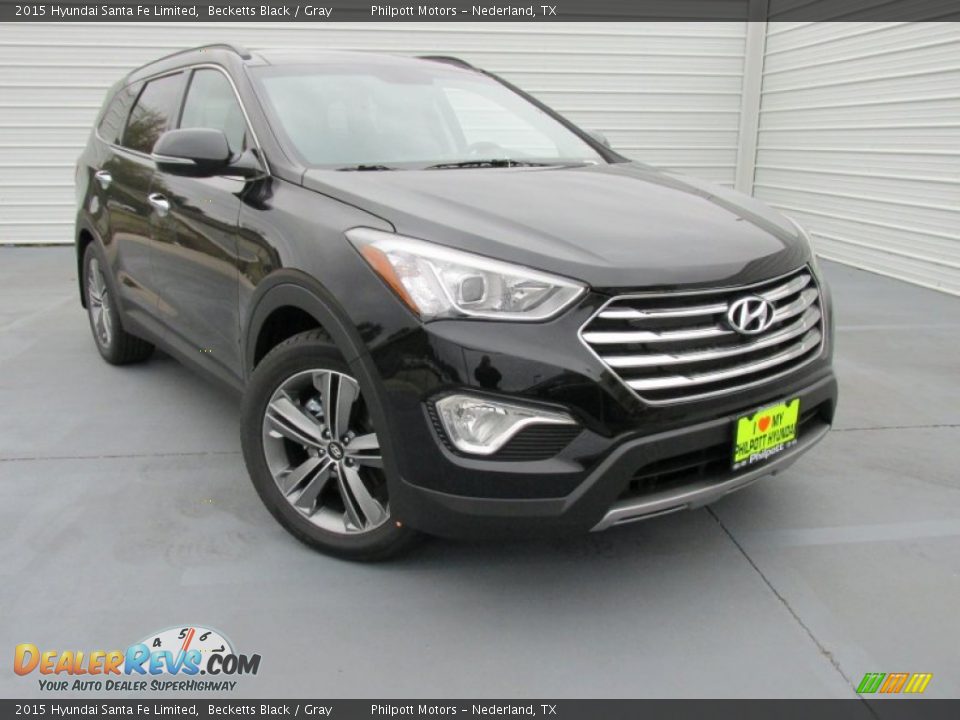2015 Hyundai Santa Fe Limited Becketts Black / Gray Photo #2