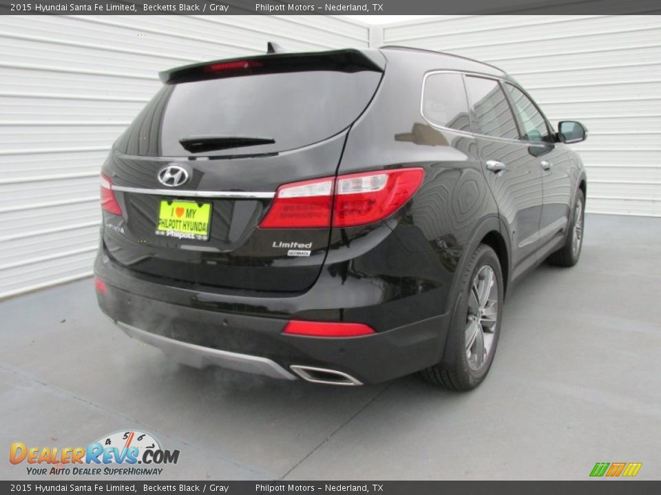 2015 Hyundai Santa Fe Limited Becketts Black / Gray Photo #4