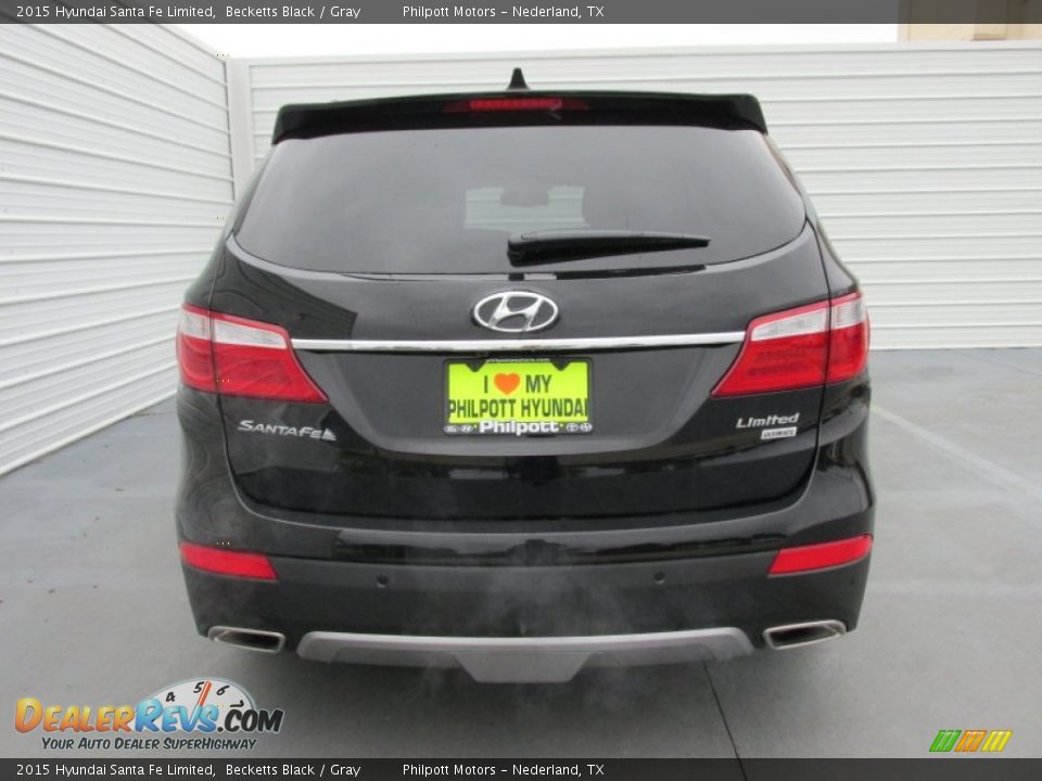 2015 Hyundai Santa Fe Limited Becketts Black / Gray Photo #5