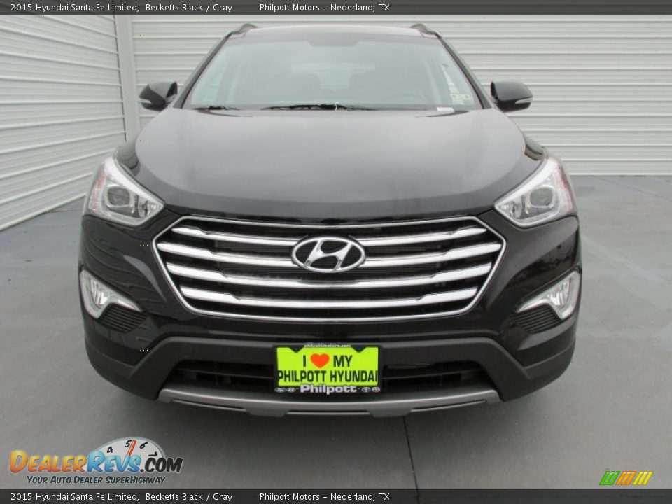 2015 Hyundai Santa Fe Limited Becketts Black / Gray Photo #8