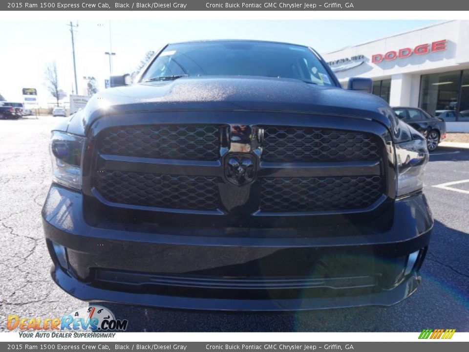 2015 Ram 1500 Express Crew Cab Black / Black/Diesel Gray Photo #2