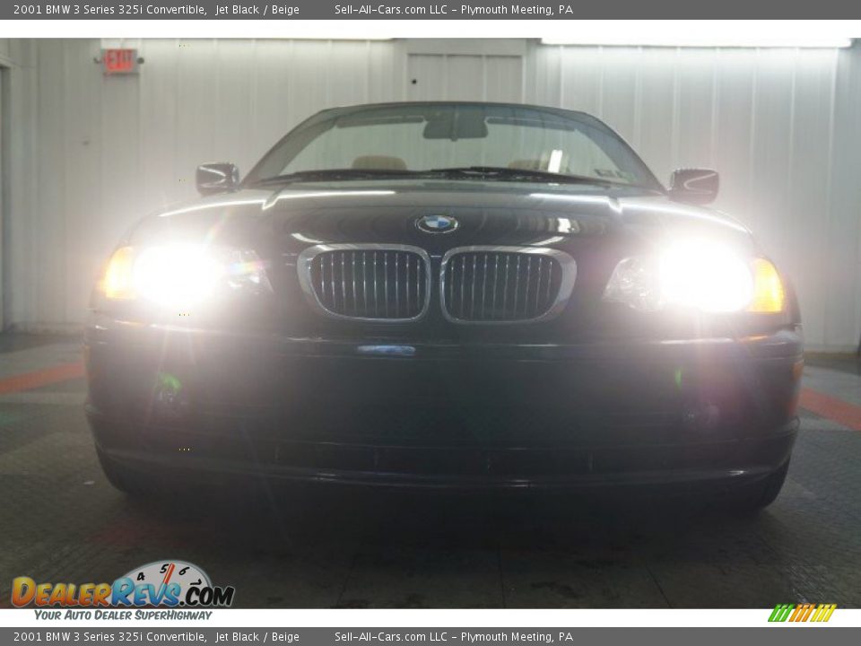 2001 BMW 3 Series 325i Convertible Jet Black / Beige Photo #4