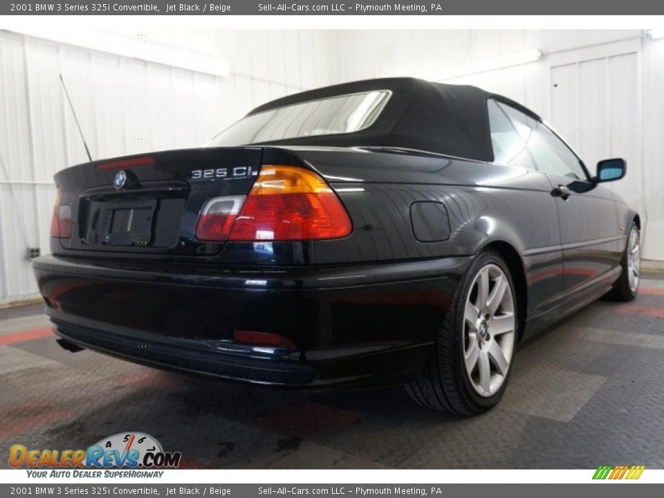 2001 BMW 3 Series 325i Convertible Jet Black / Beige Photo #8