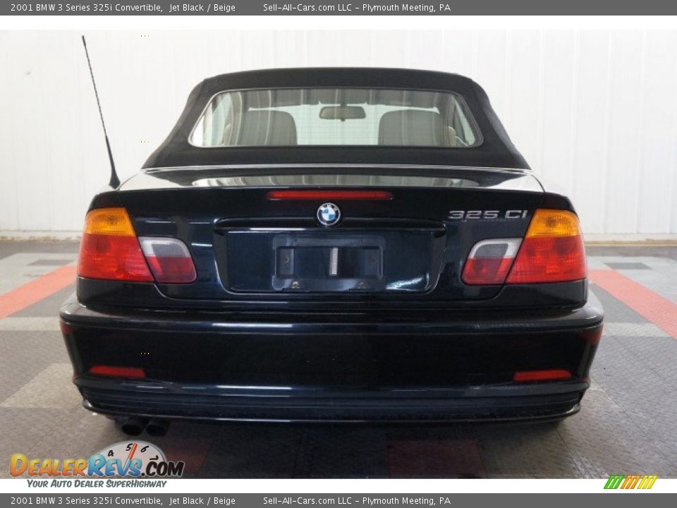 2001 BMW 3 Series 325i Convertible Jet Black / Beige Photo #9