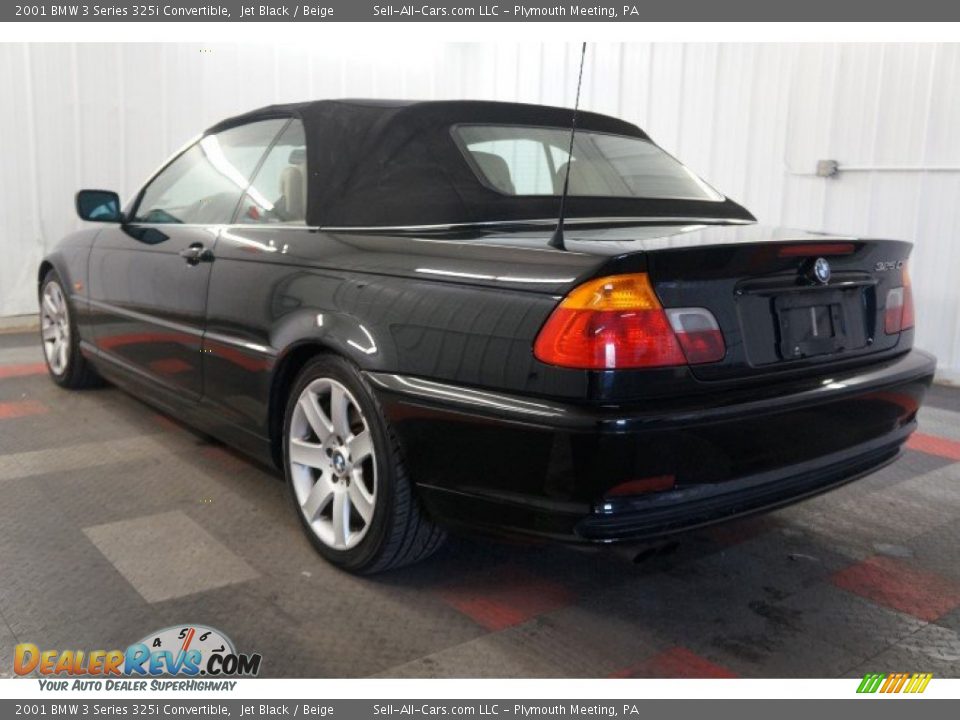 2001 BMW 3 Series 325i Convertible Jet Black / Beige Photo #10
