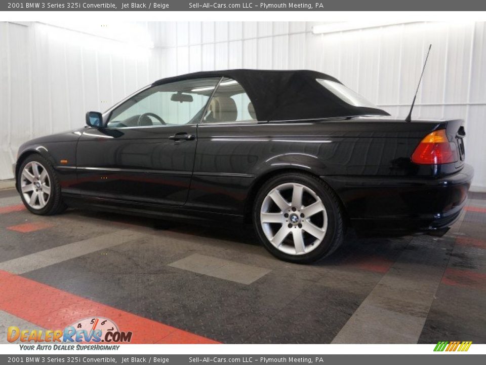 2001 BMW 3 Series 325i Convertible Jet Black / Beige Photo #11