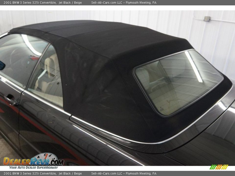 2001 BMW 3 Series 325i Convertible Jet Black / Beige Photo #12
