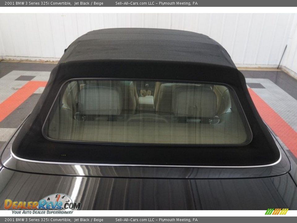 2001 BMW 3 Series 325i Convertible Jet Black / Beige Photo #13
