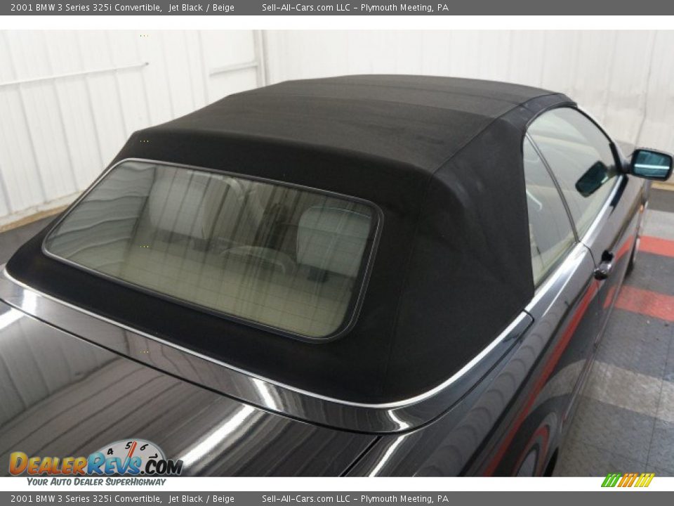 2001 BMW 3 Series 325i Convertible Jet Black / Beige Photo #14