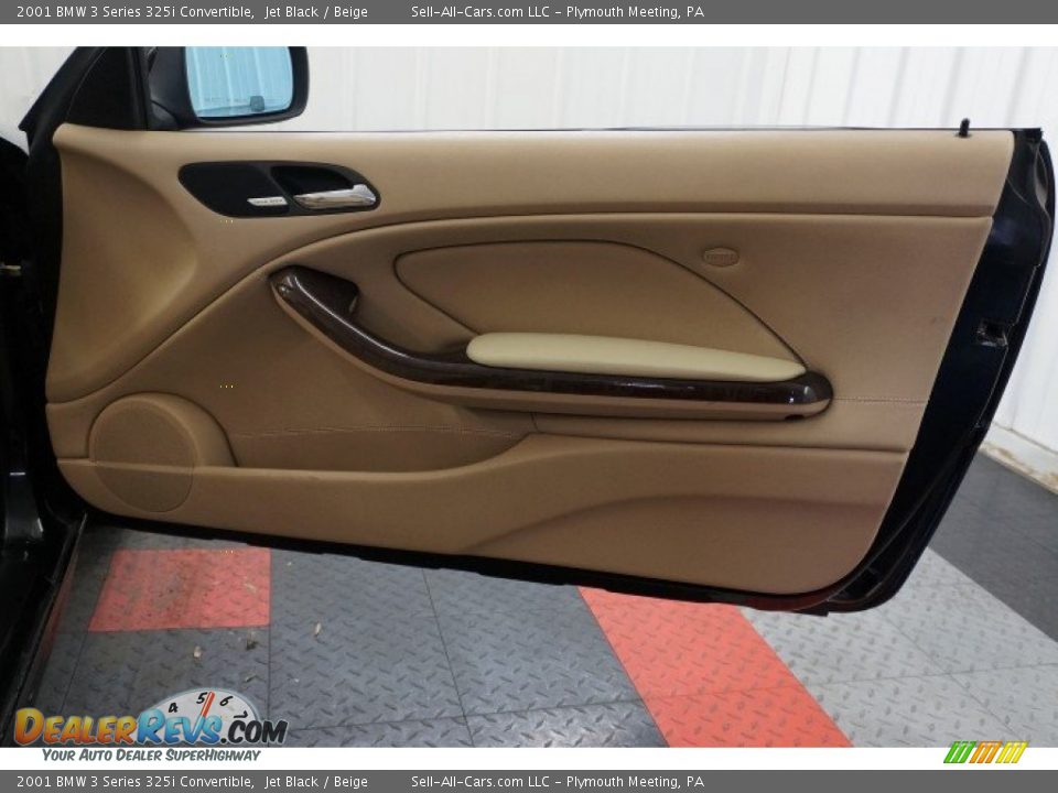 2001 BMW 3 Series 325i Convertible Jet Black / Beige Photo #17