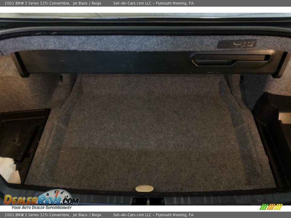 2001 BMW 3 Series 325i Convertible Jet Black / Beige Photo #18
