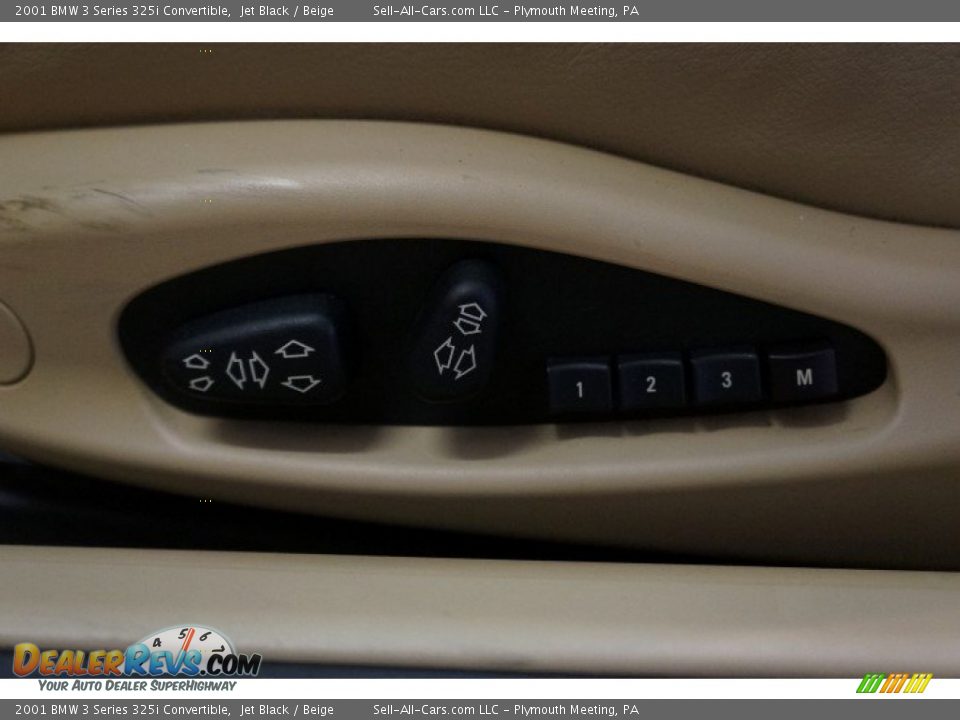 2001 BMW 3 Series 325i Convertible Jet Black / Beige Photo #19