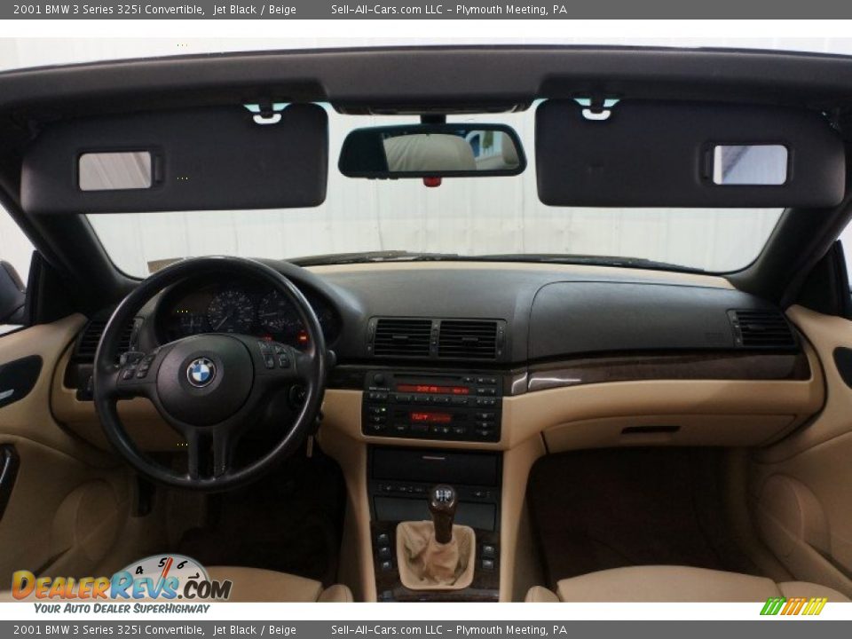2001 BMW 3 Series 325i Convertible Jet Black / Beige Photo #20