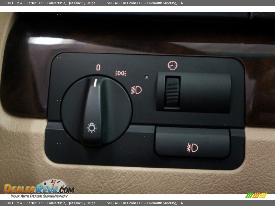 2001 BMW 3 Series 325i Convertible Jet Black / Beige Photo #25