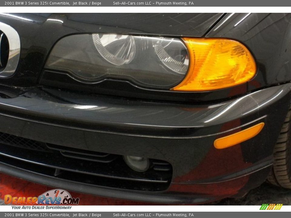 2001 BMW 3 Series 325i Convertible Jet Black / Beige Photo #33