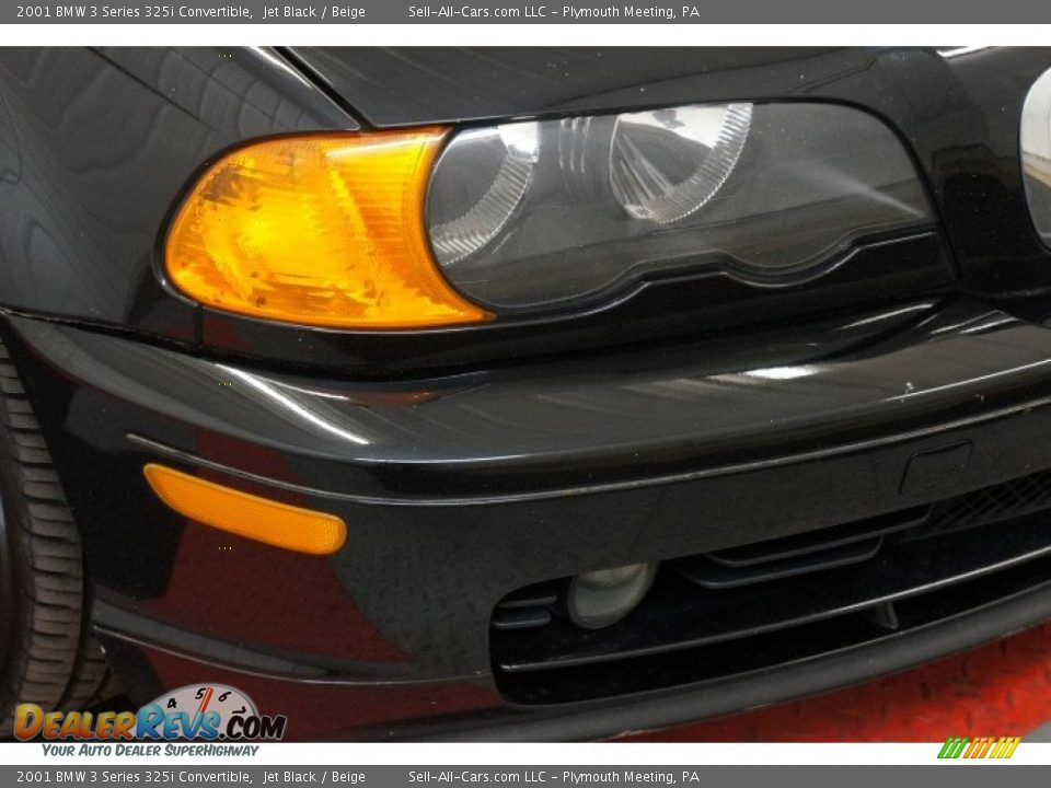 2001 BMW 3 Series 325i Convertible Jet Black / Beige Photo #34