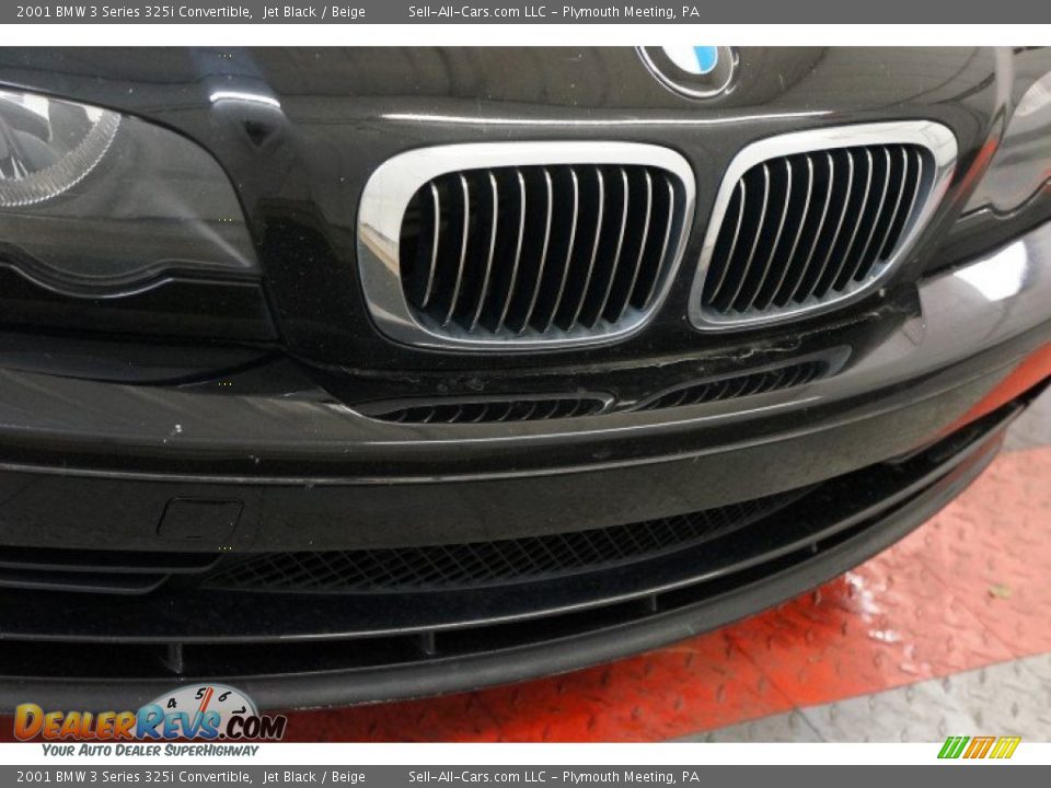 2001 BMW 3 Series 325i Convertible Jet Black / Beige Photo #35