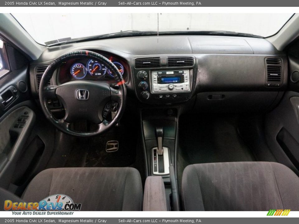 2005 Honda Civic LX Sedan Magnesium Metallic / Gray Photo #22