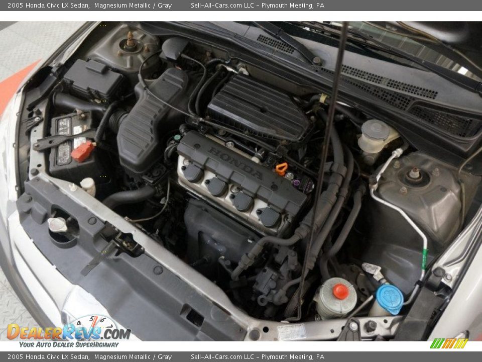 2005 Honda Civic LX Sedan Magnesium Metallic / Gray Photo #36