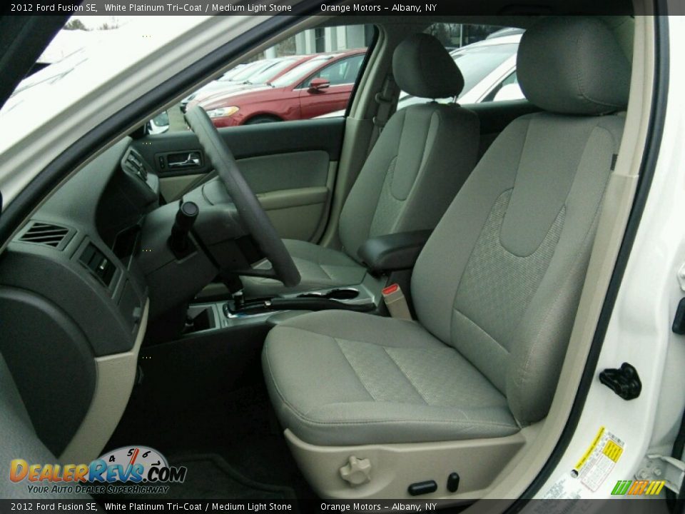 2012 Ford Fusion SE White Platinum Tri-Coat / Medium Light Stone Photo #9