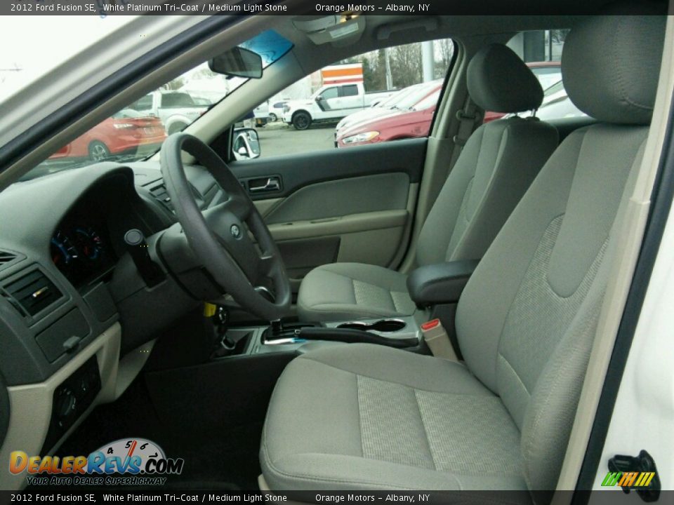 2012 Ford Fusion SE White Platinum Tri-Coat / Medium Light Stone Photo #10