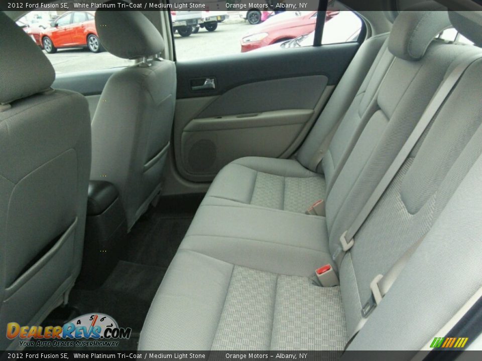 2012 Ford Fusion SE White Platinum Tri-Coat / Medium Light Stone Photo #21