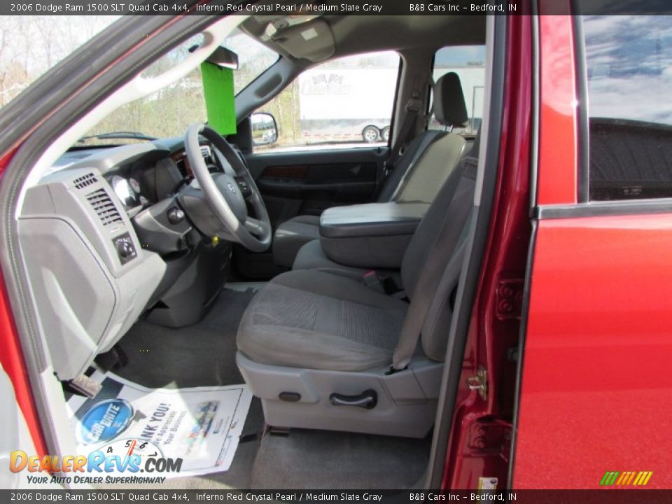 2006 Dodge Ram 1500 SLT Quad Cab 4x4 Inferno Red Crystal Pearl / Medium Slate Gray Photo #27