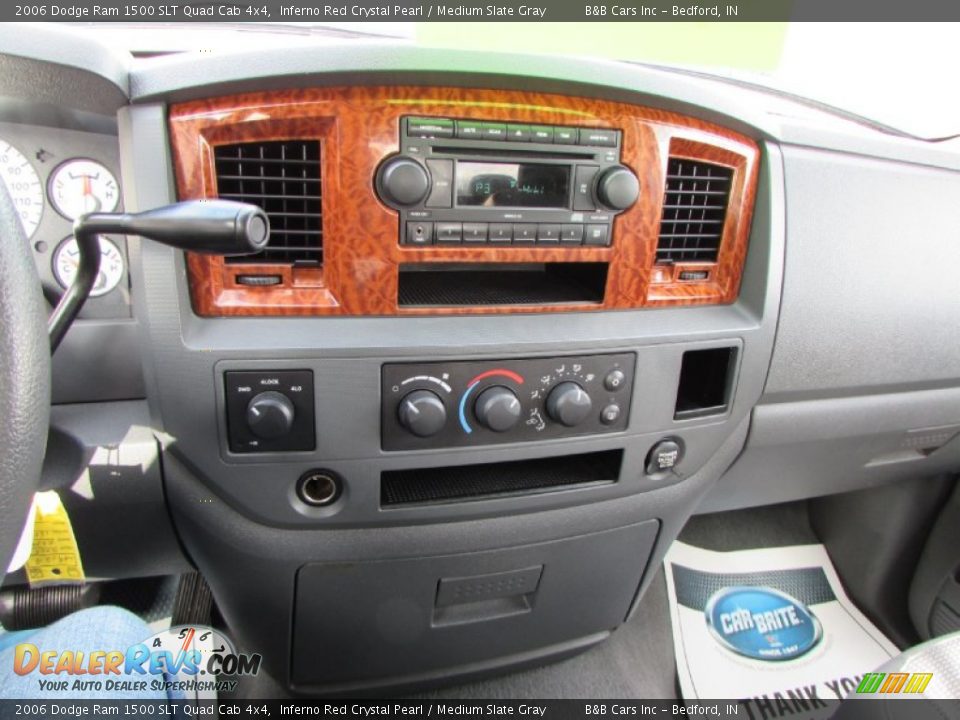 2006 Dodge Ram 1500 SLT Quad Cab 4x4 Inferno Red Crystal Pearl / Medium Slate Gray Photo #35