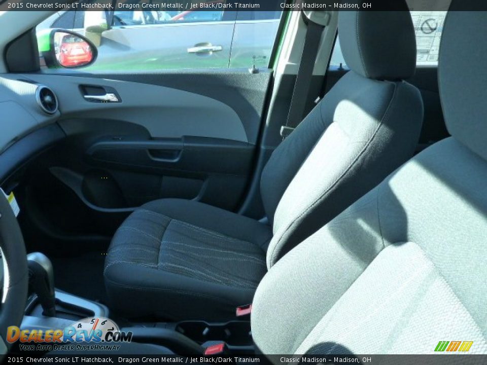 2015 Chevrolet Sonic LT Hatchback Dragon Green Metallic / Jet Black/Dark Titanium Photo #2