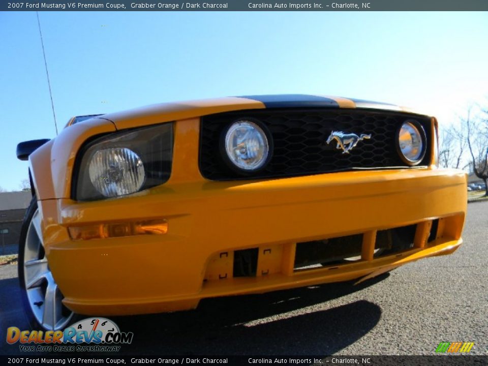 2007 Ford Mustang V6 Premium Coupe Grabber Orange / Dark Charcoal Photo #1