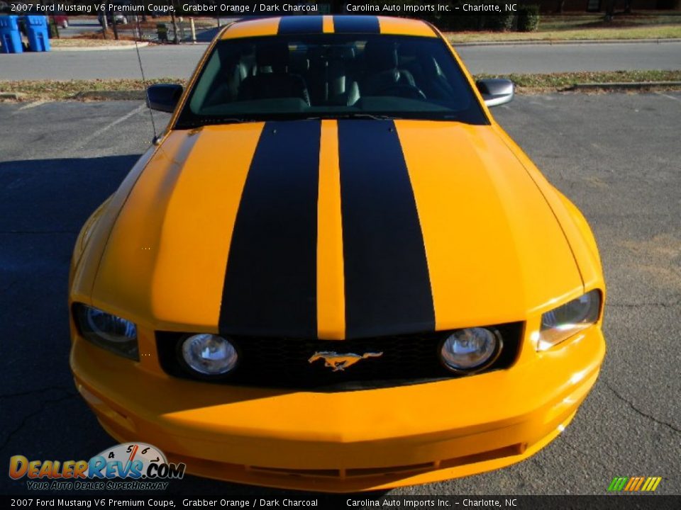 2007 Ford Mustang V6 Premium Coupe Grabber Orange / Dark Charcoal Photo #5