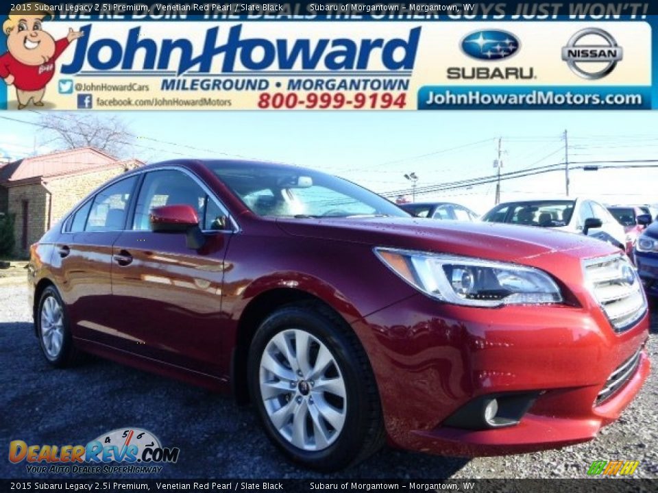 2015 Subaru Legacy 2.5i Premium Venetian Red Pearl / Slate Black Photo #1