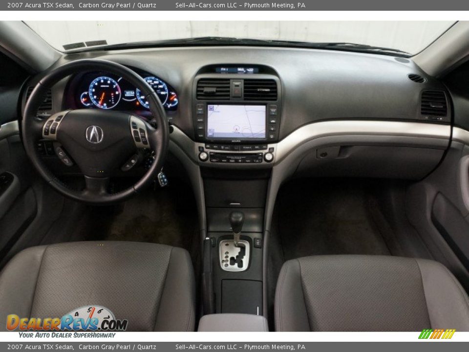 2007 Acura TSX Sedan Carbon Gray Pearl / Quartz Photo #22